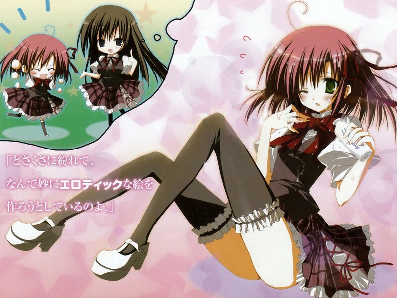 Anime girl with drink