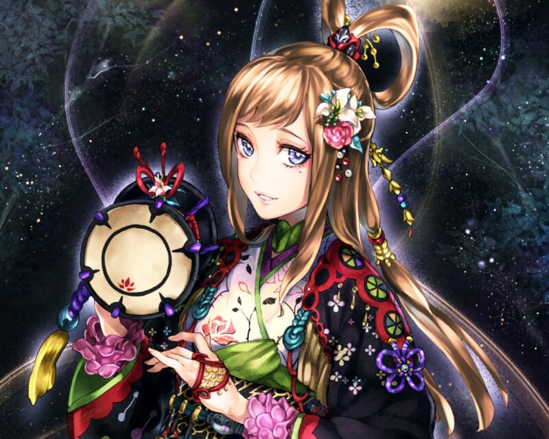 Anime Girl with Drum