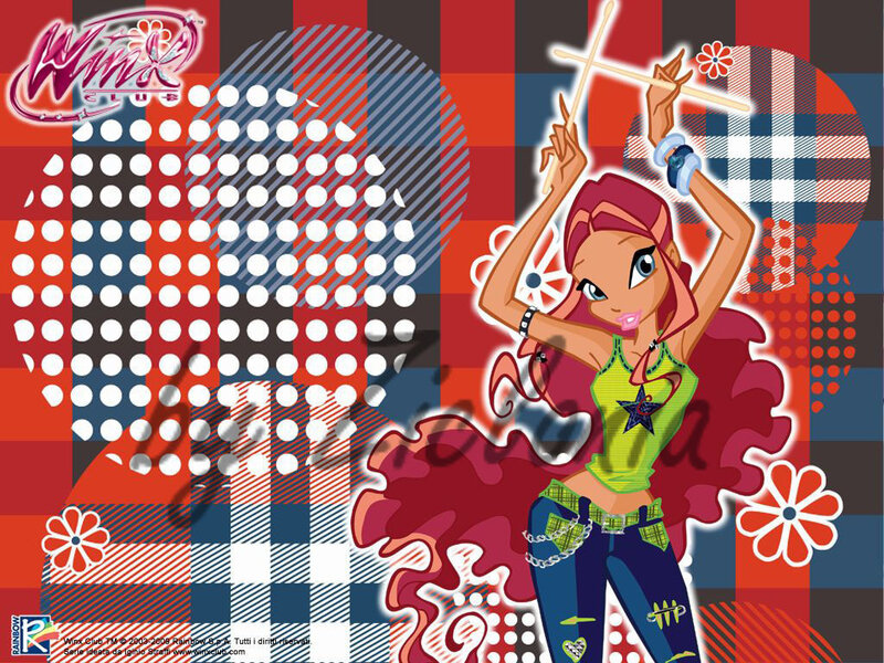 Anime Girl with Drumsticks — Red