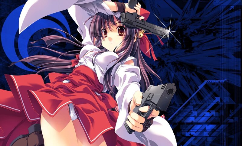 Anime girl with dual pistols
