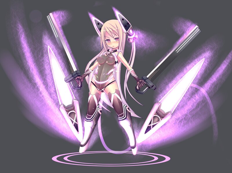 anime girl with dual swords