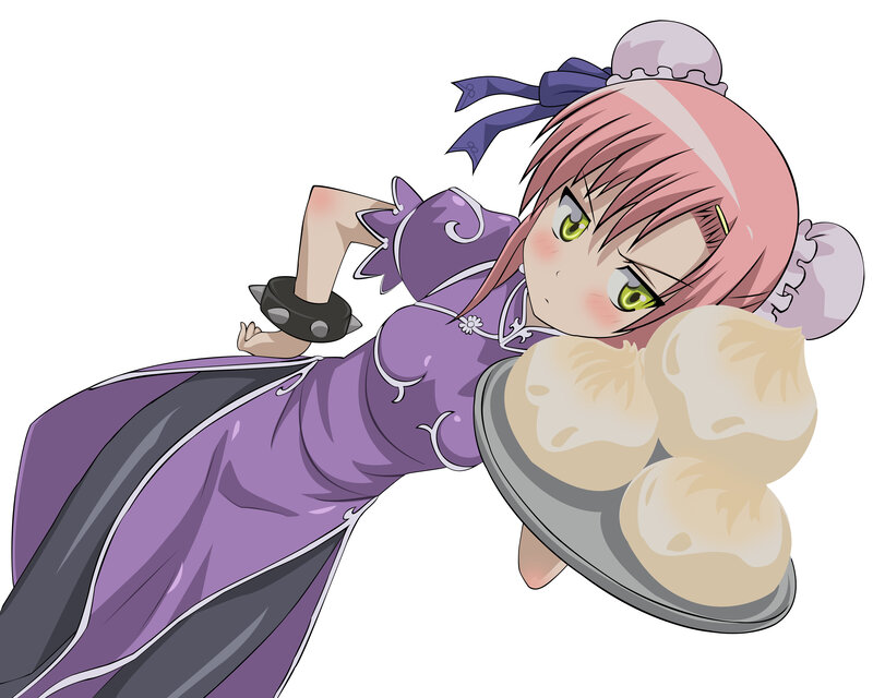 anime girl with dumplings