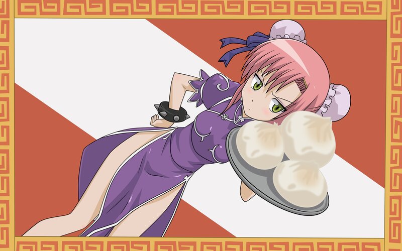 anime girl with dumplings