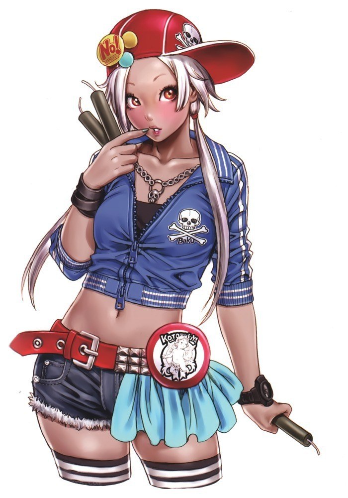anime girl with dynamite