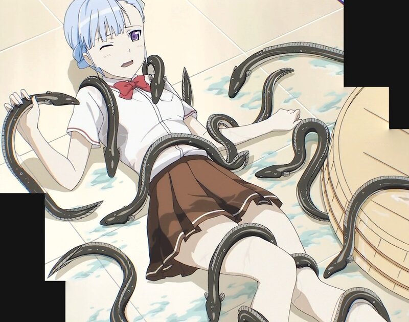 Anime girl with eels