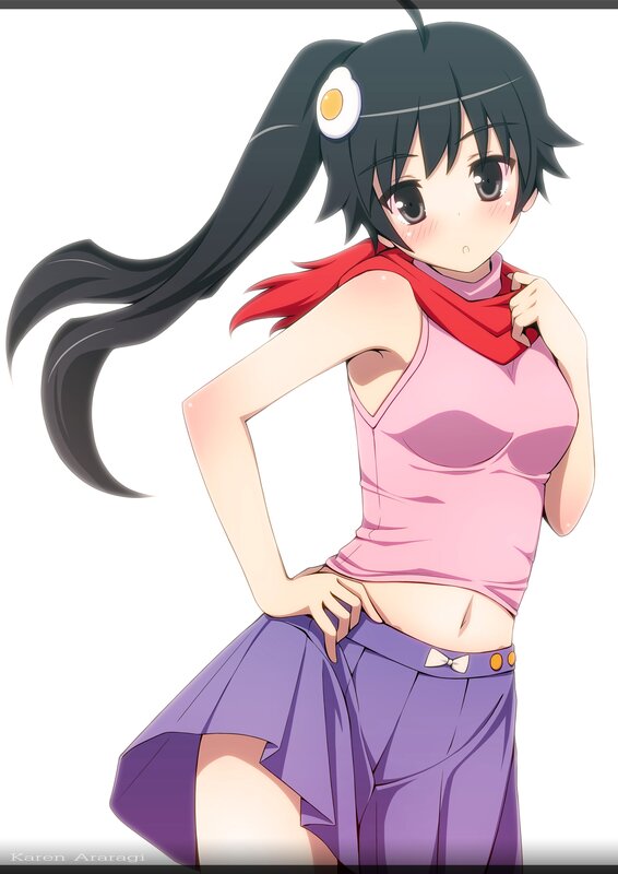 anime girl with egg hair accessory