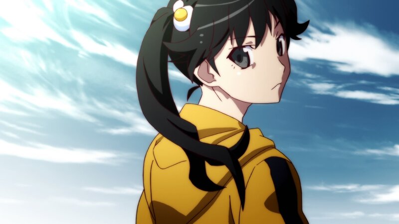 anime girl with egg hairpin