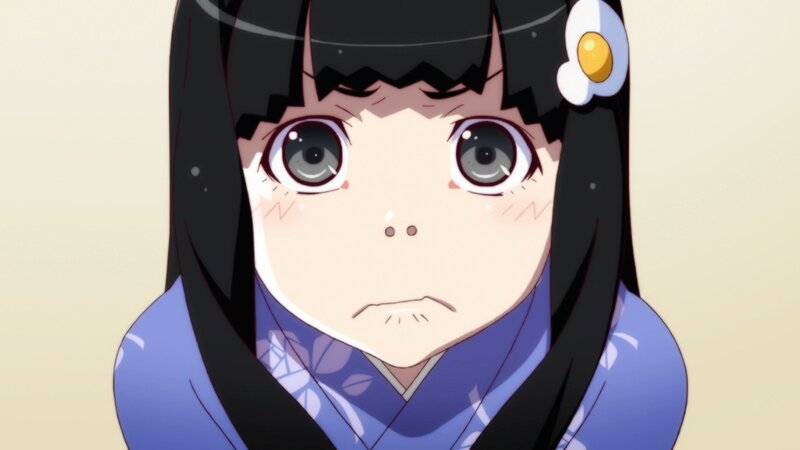 anime girl with egg hairpin