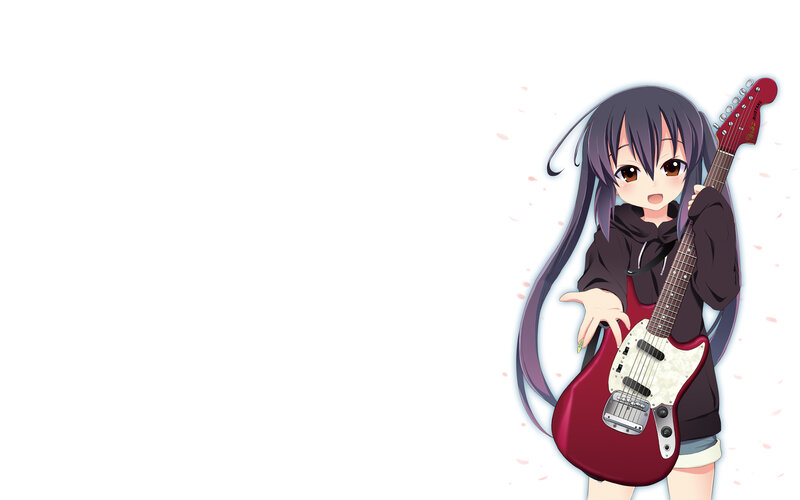 anime girl with electric guitar