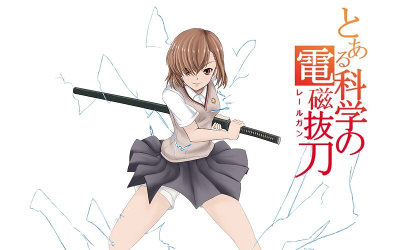 Anime girl with electromagnetic sword