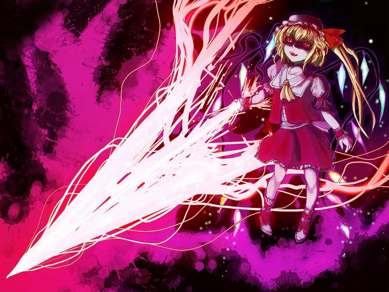 anime girl with energy attack