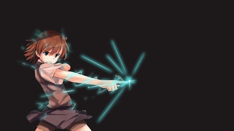 anime girl with energy attack