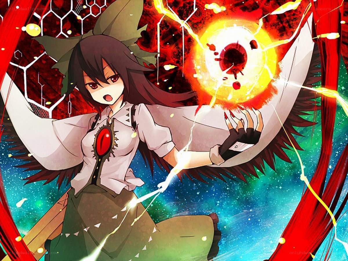Anime girl with energy attack