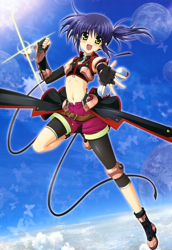anime girl with energy blades