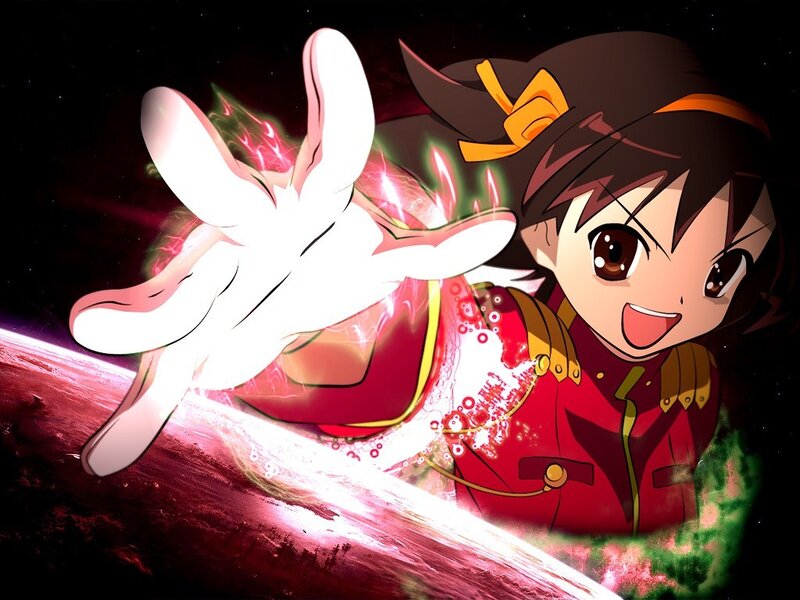 anime girl with energy blast