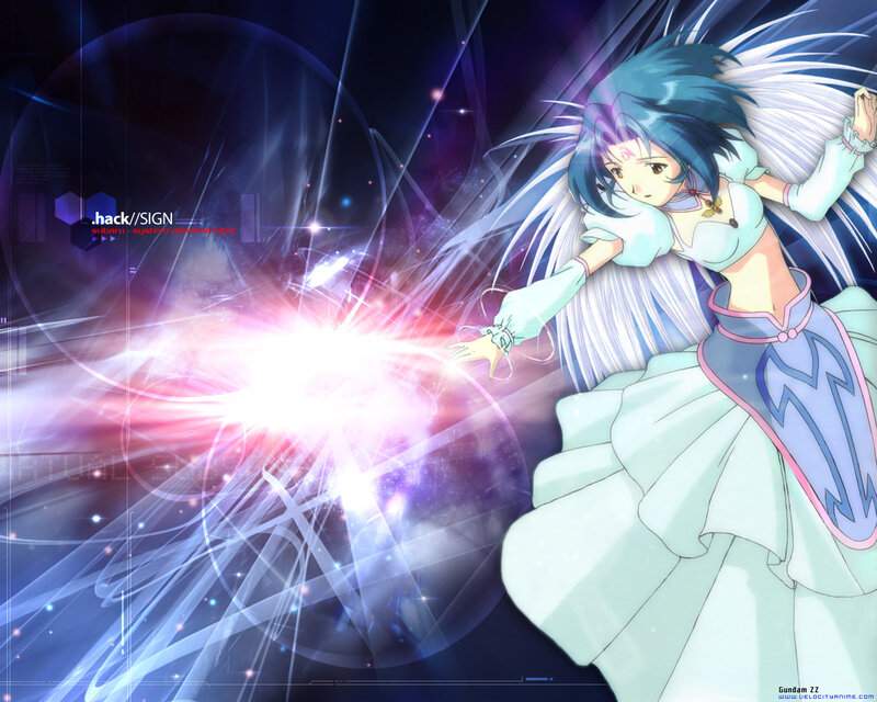 anime girl with energy blast