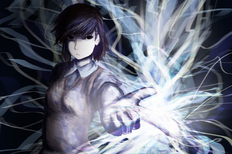 anime girl with energy blast