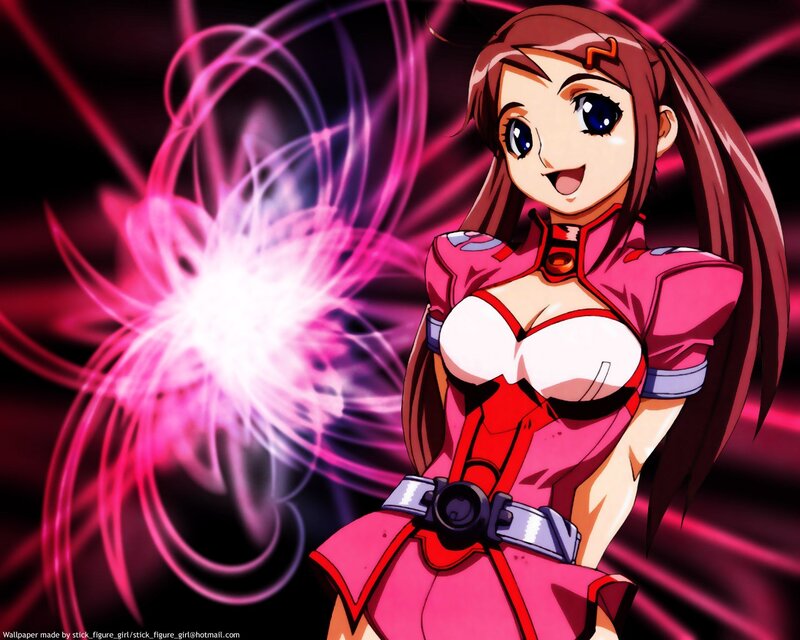 anime girl with energy blast