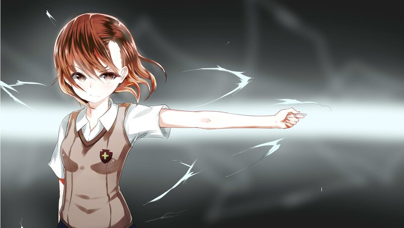 anime girl with energy blast