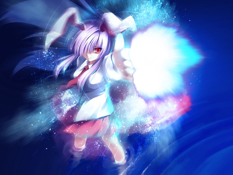 anime girl with energy blast