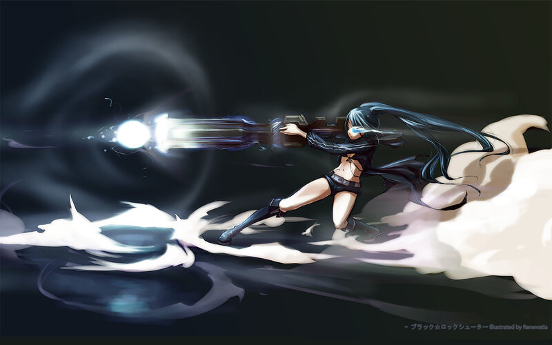 anime girl with energy gun