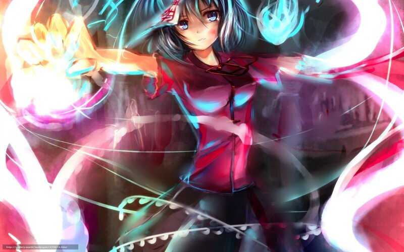 anime girl with energy powers