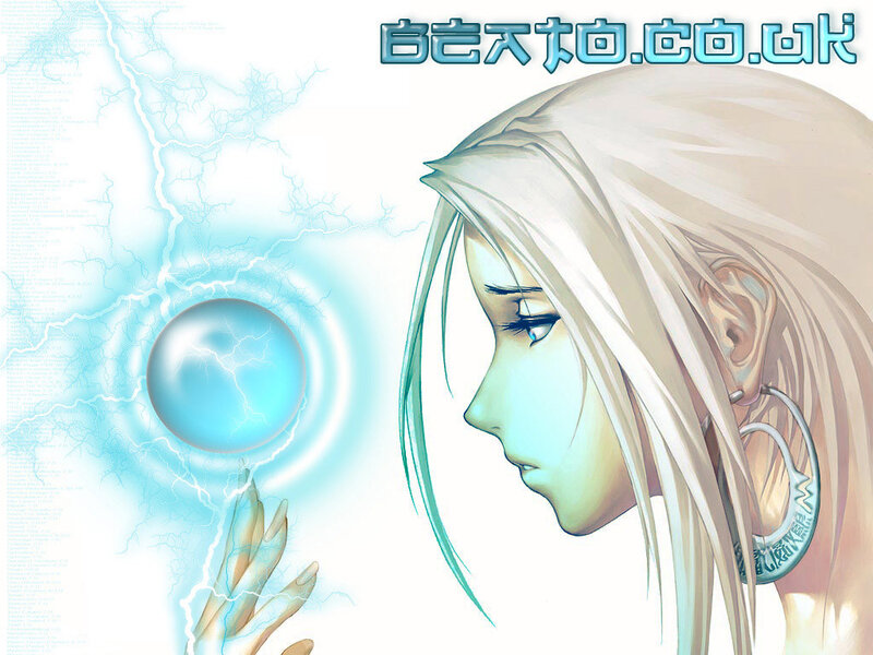 anime girl with energy sphere