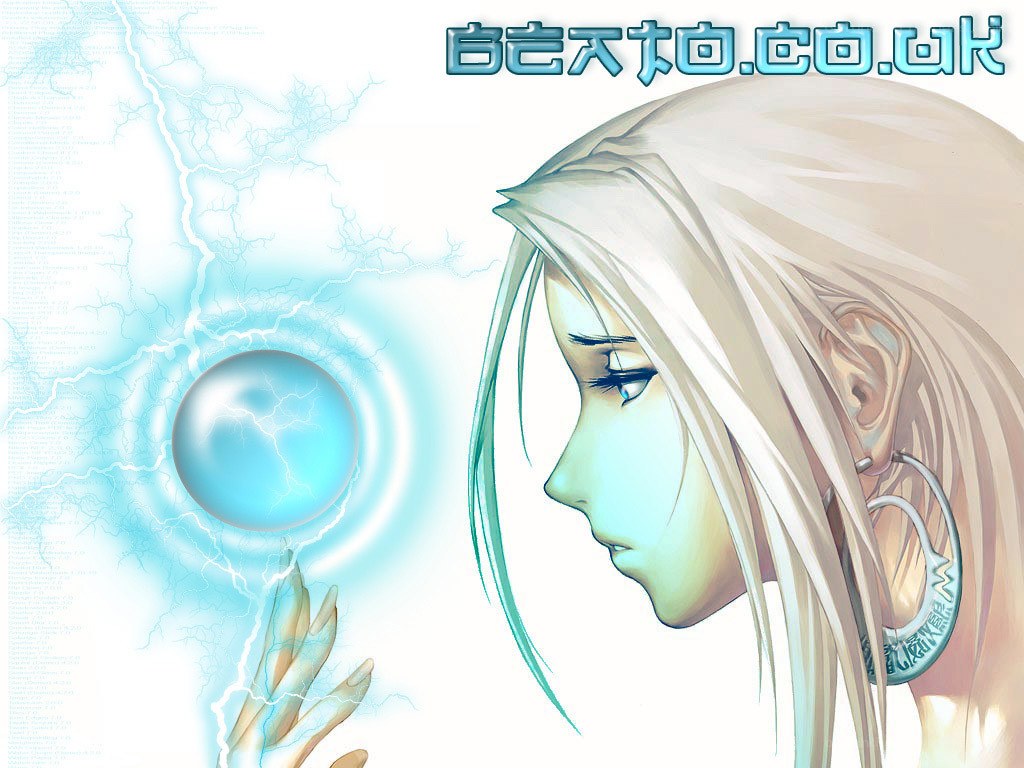 anime girl with energy sphere