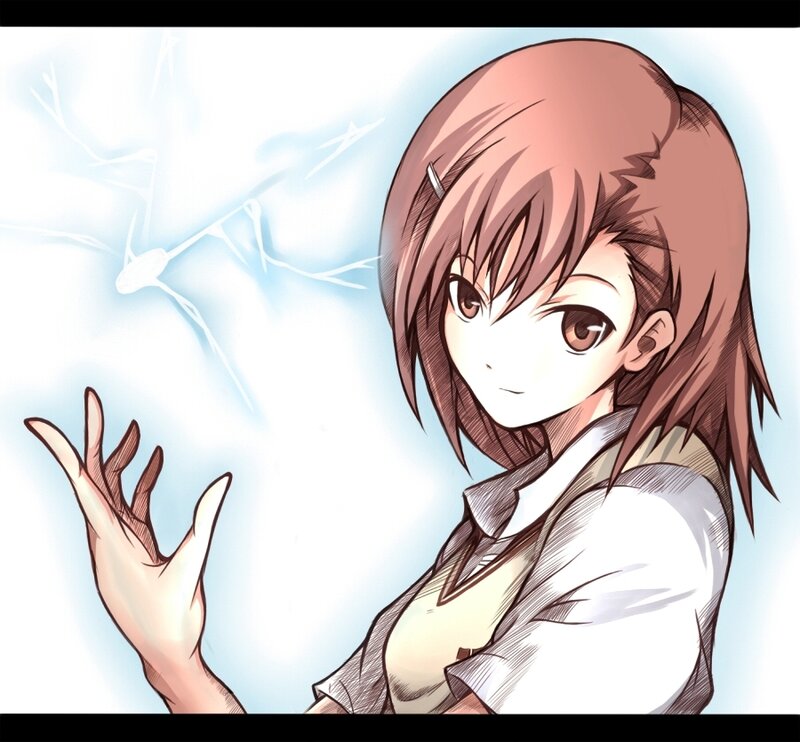 anime girl with energy