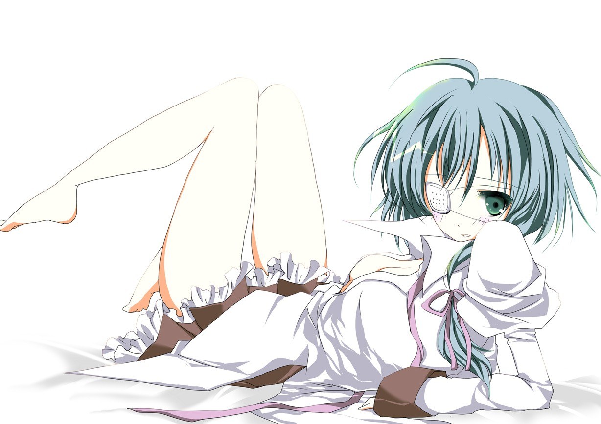 anime girl with eye patch