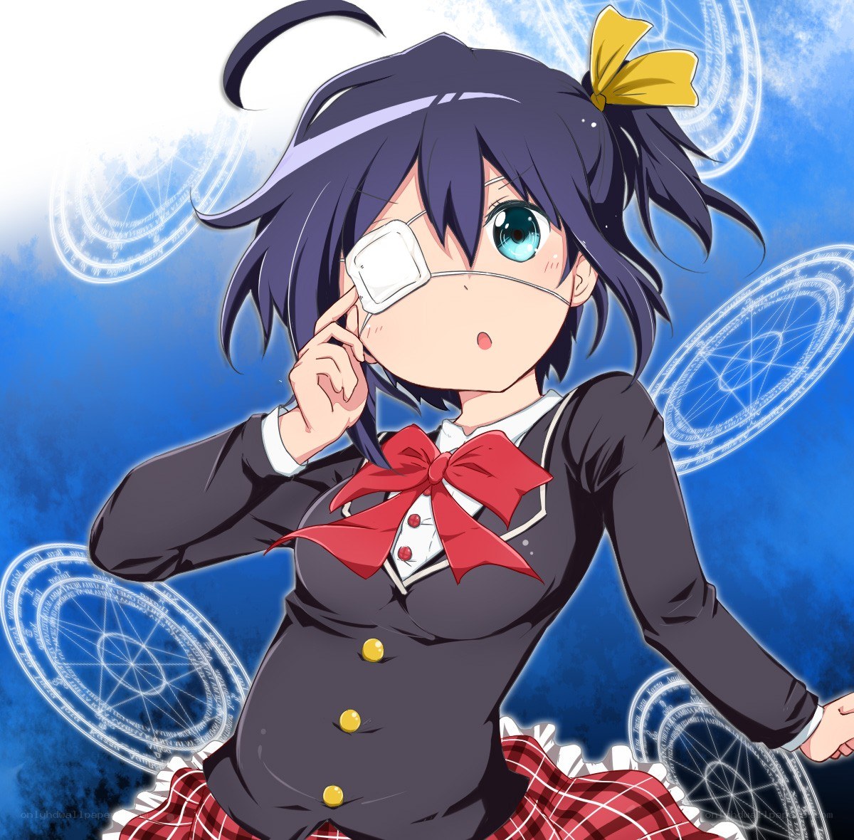 anime girl with eye patch