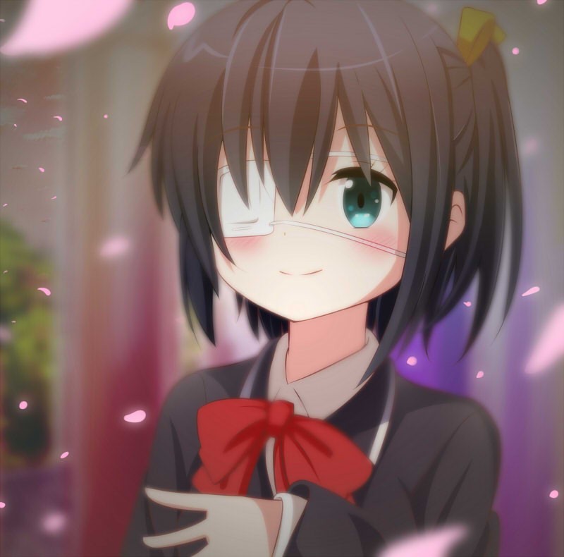anime girl with eye patch