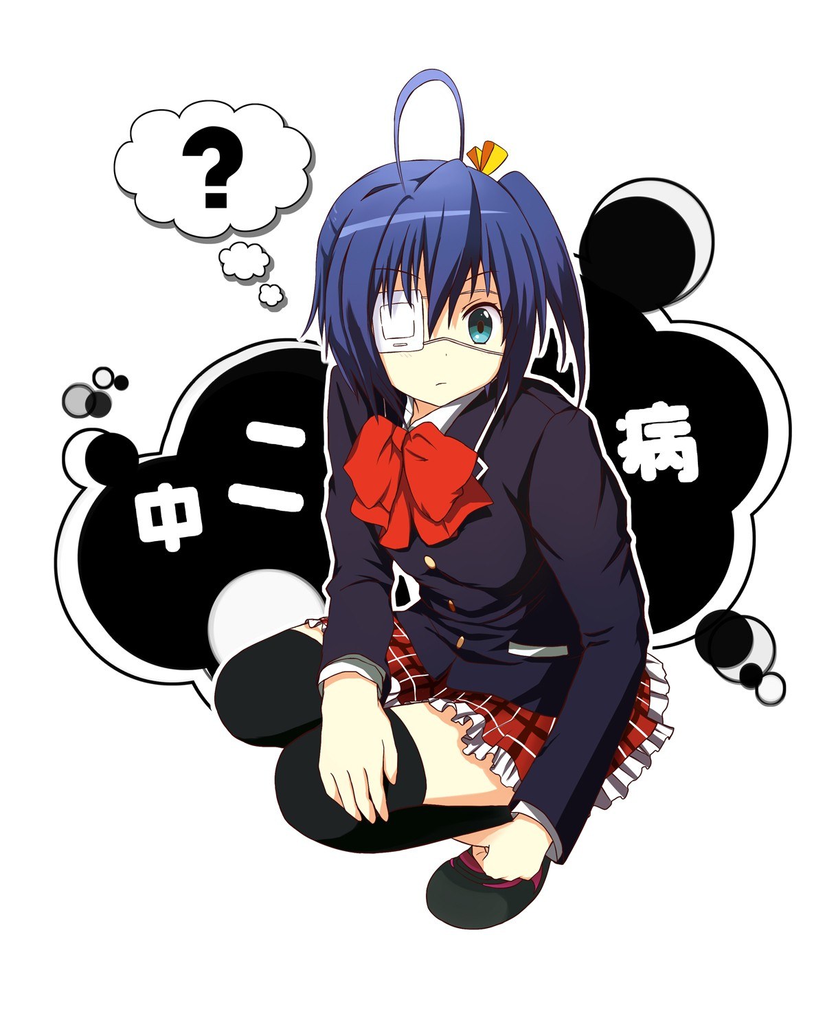 anime girl with eye patch