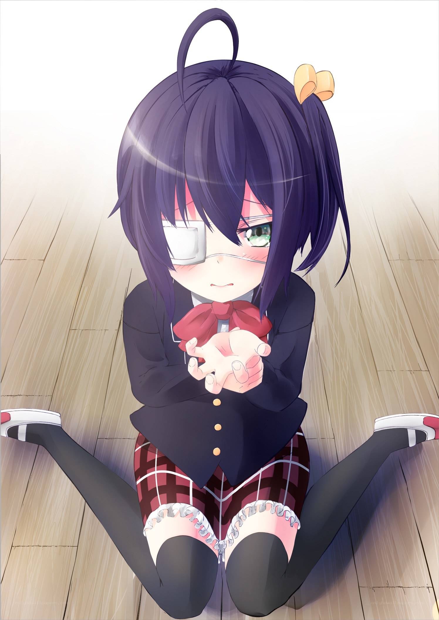 anime girl with eye patch