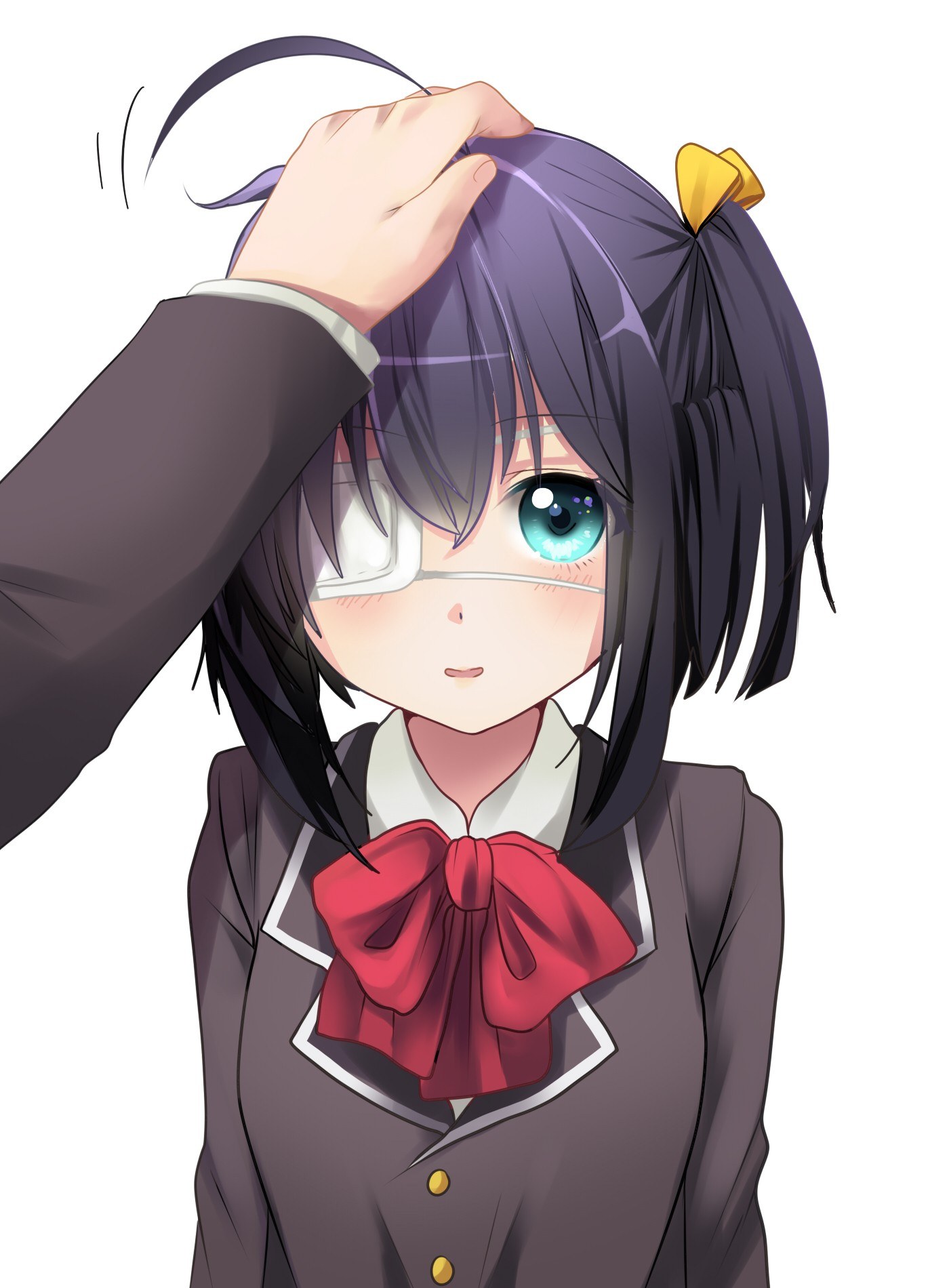 anime girl with eye patch