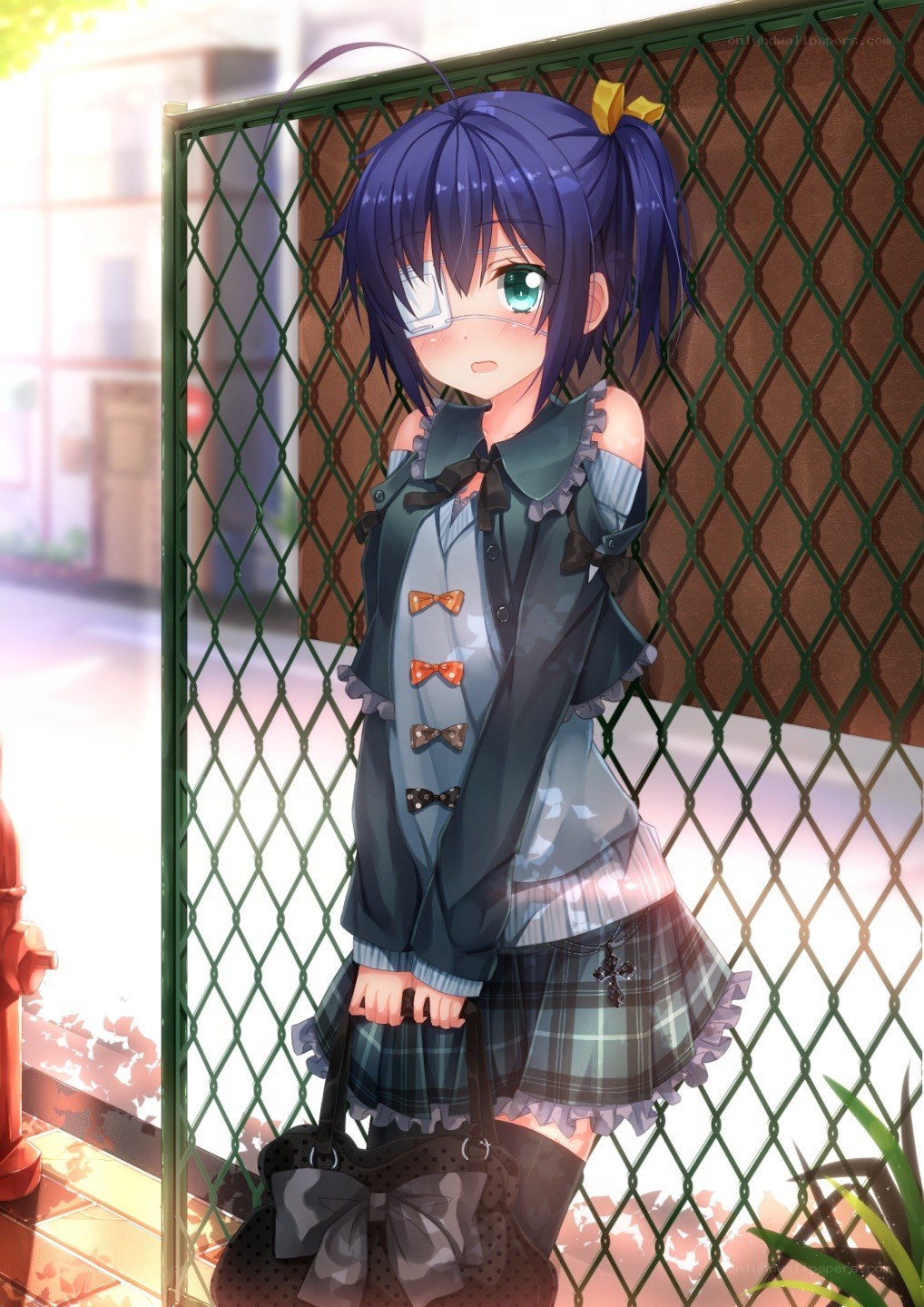 anime girl with eye patch