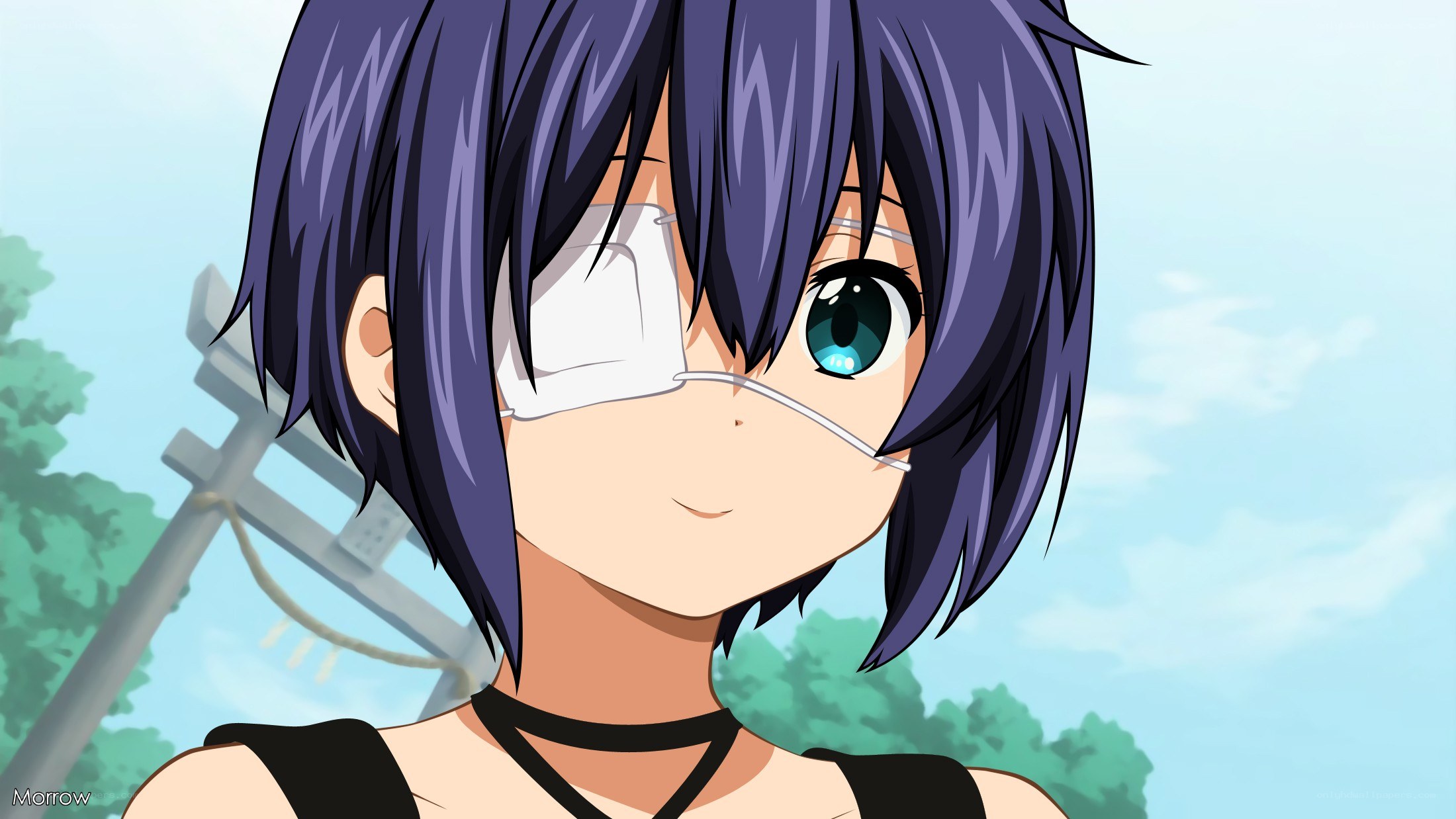 anime girl with eye patch