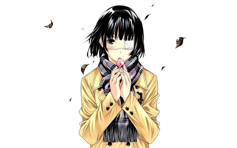 anime girl with eye patch