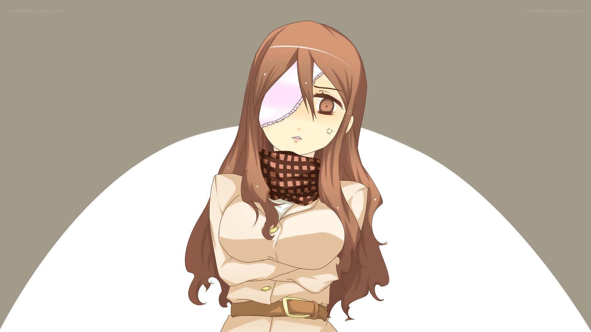 anime girl with eye patch