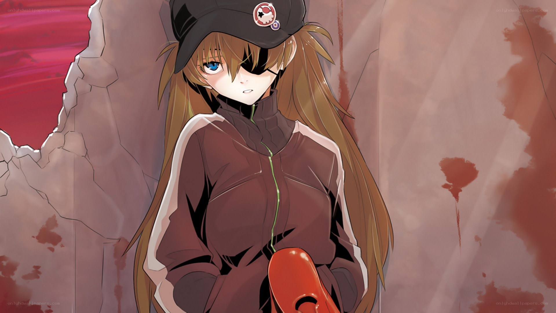 anime girl with eye patch
