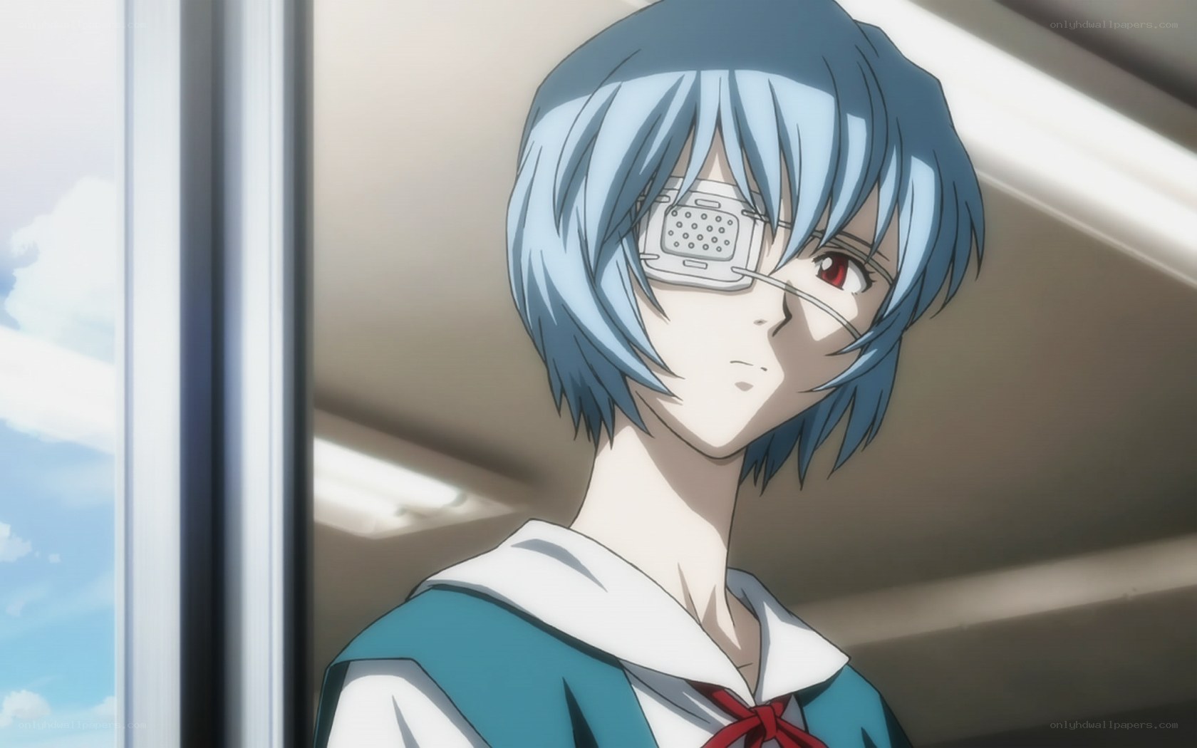 anime girl with eye patch
