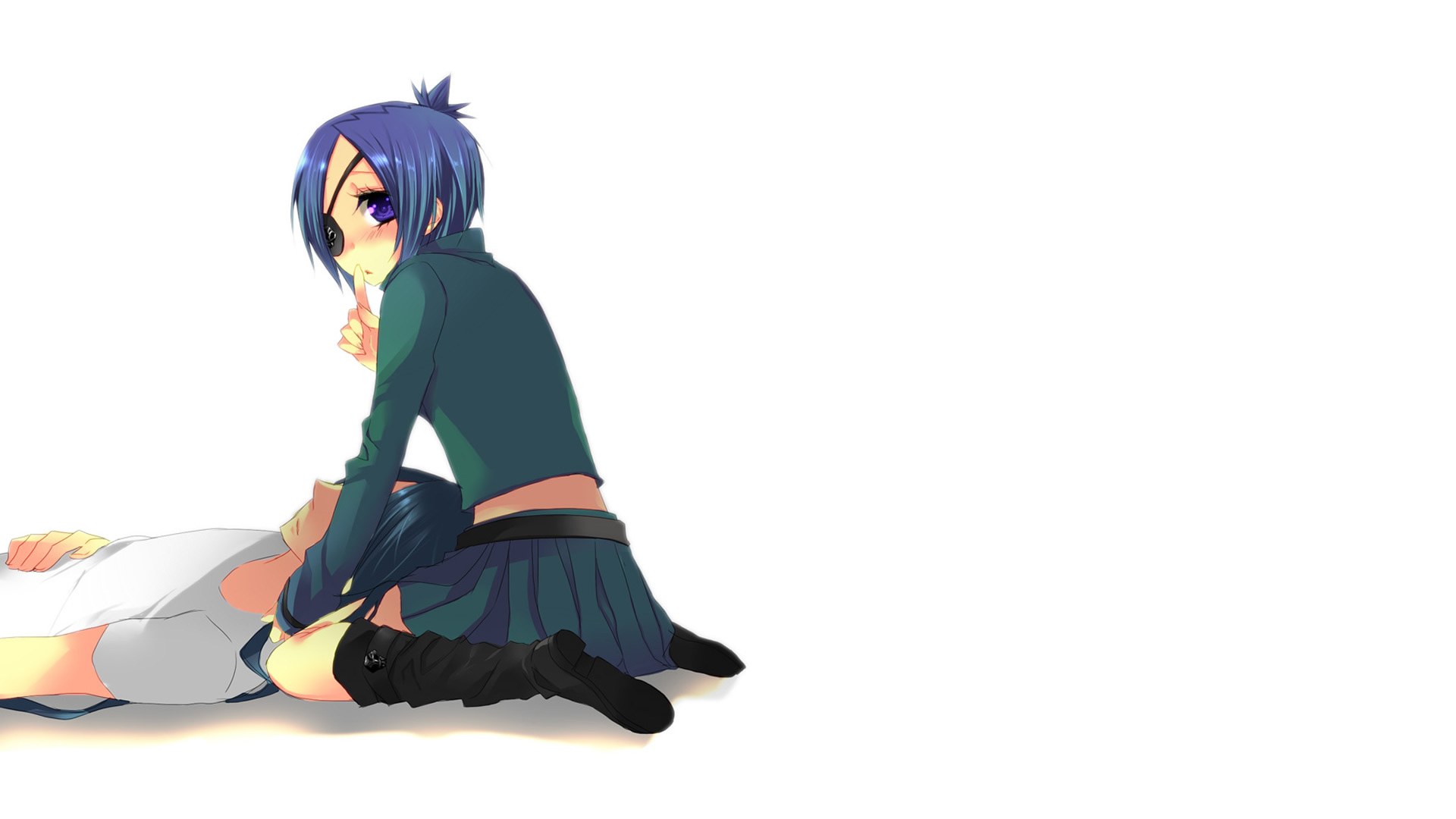anime girl with eye patch