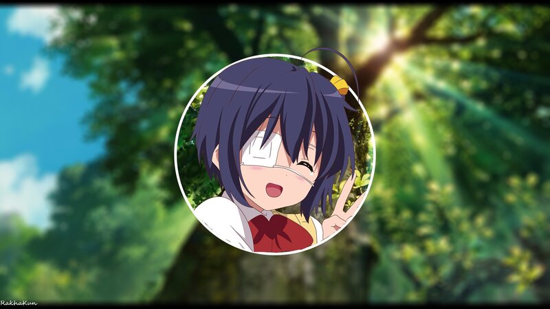Anime Girl with Eye Patch — Green