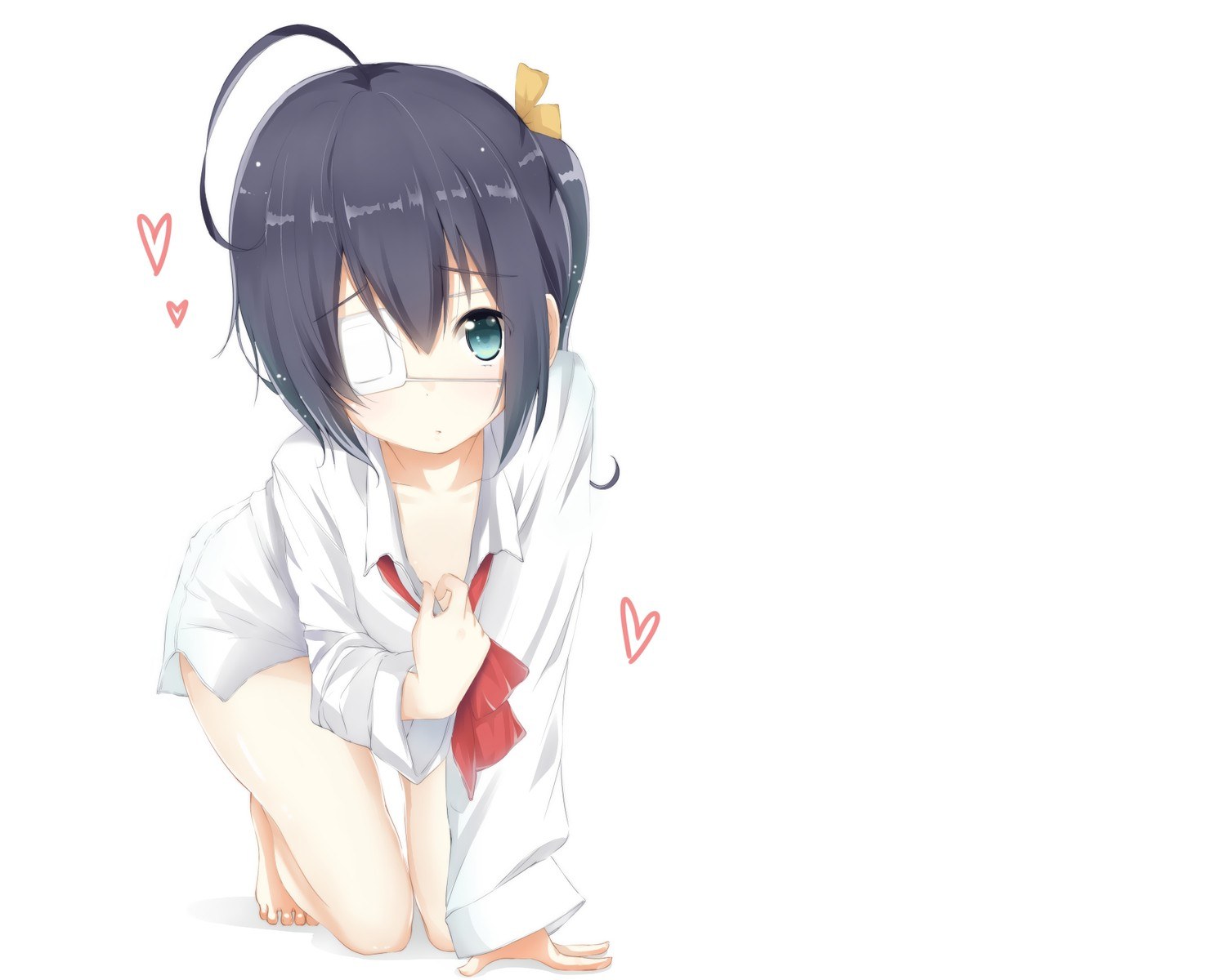 anime girl with eyepatch