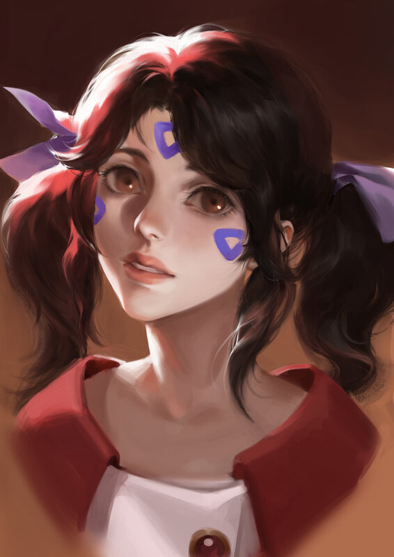 Anime Girl with Face Paint