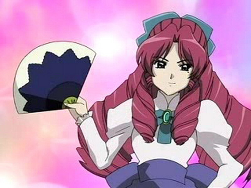 anime girl with fan