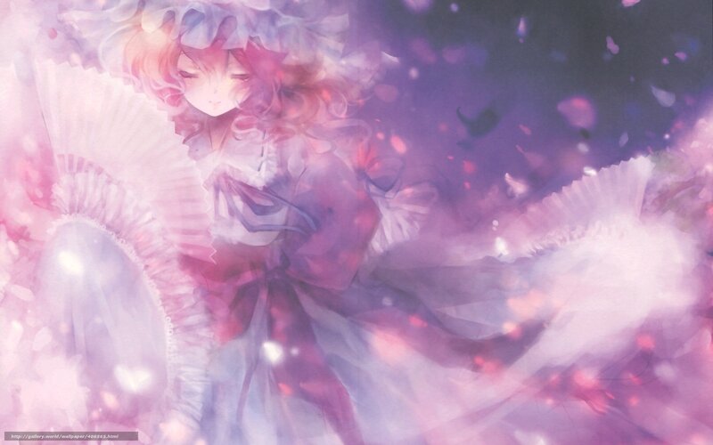 anime girl with fan