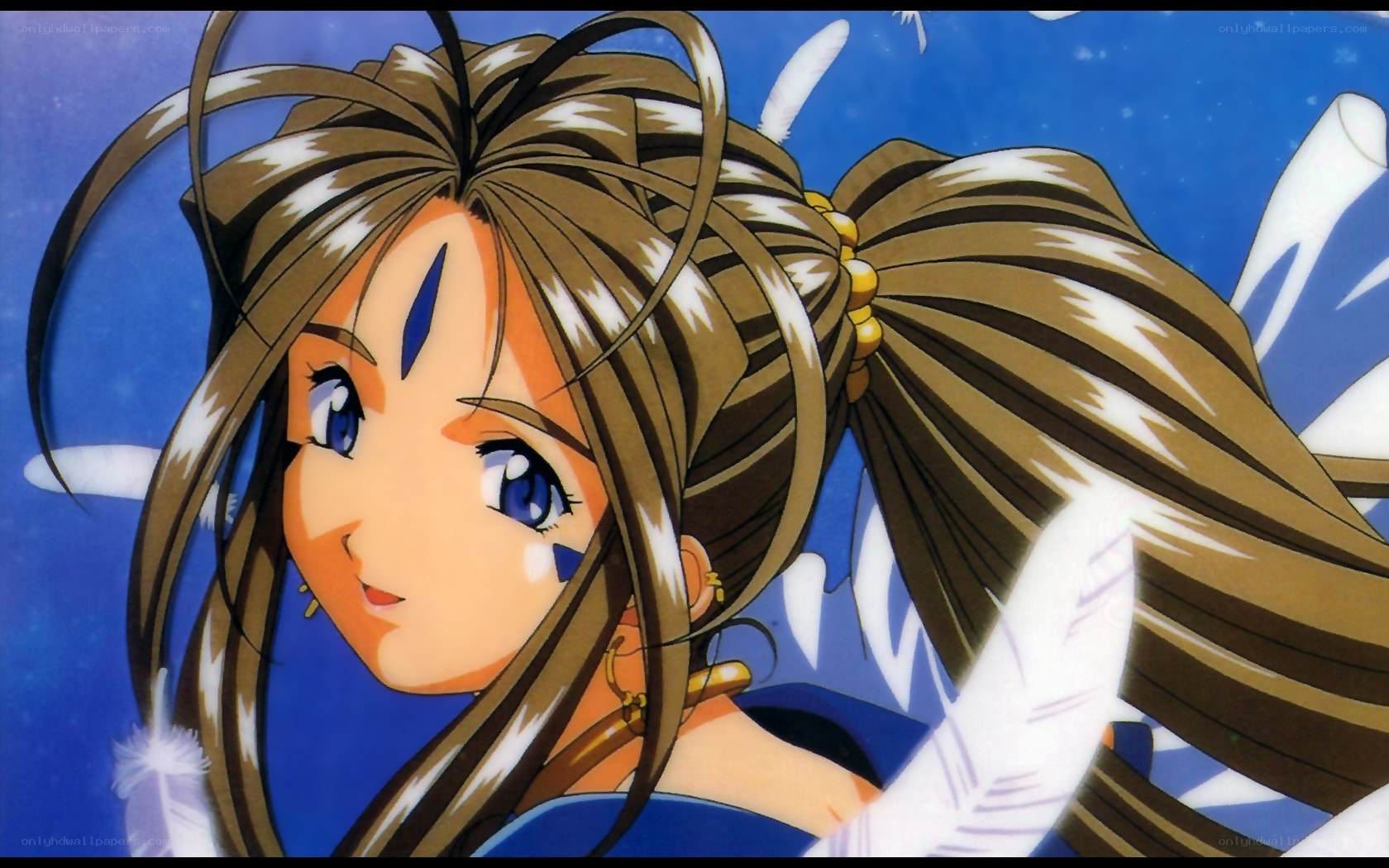 anime girl with feather wings