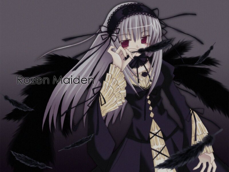 anime girl with feathers