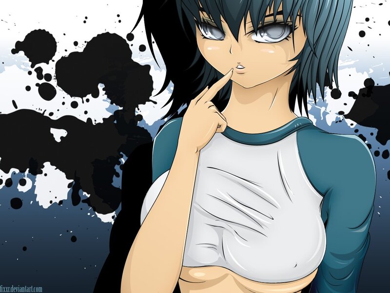 anime girl with finger on chin